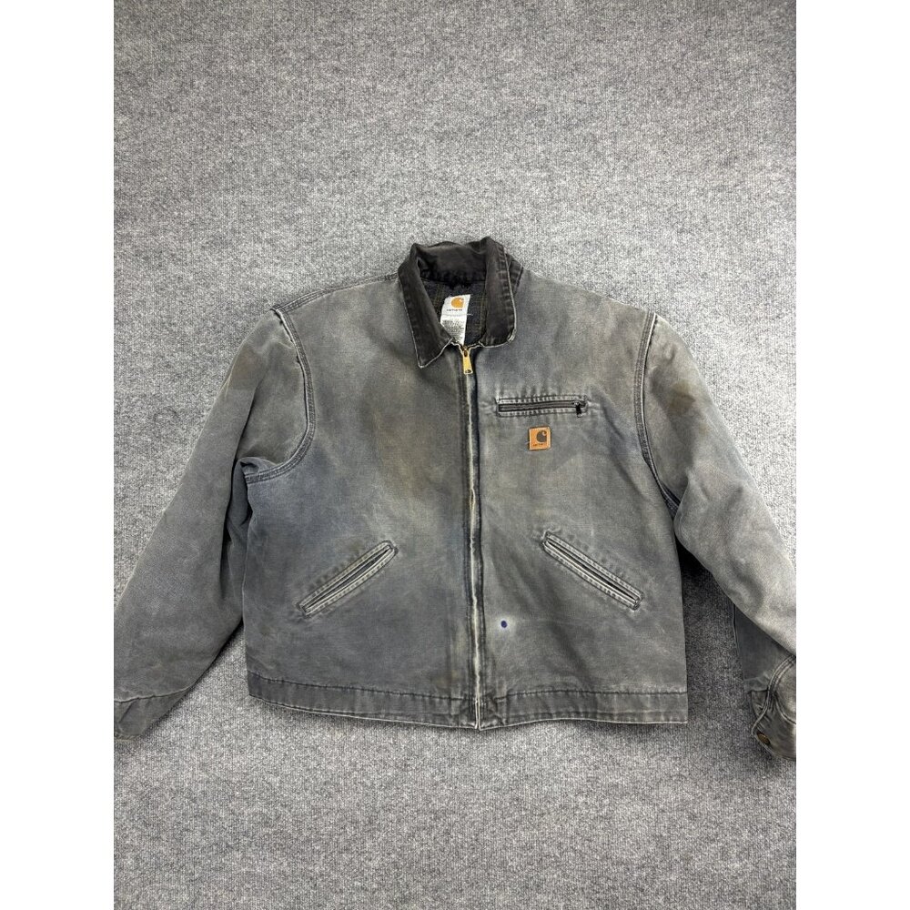 VNTG Carhartt J97 PTL Jacket Mens 2XL Canvas Detroit Blanket Lined Workwear RARE